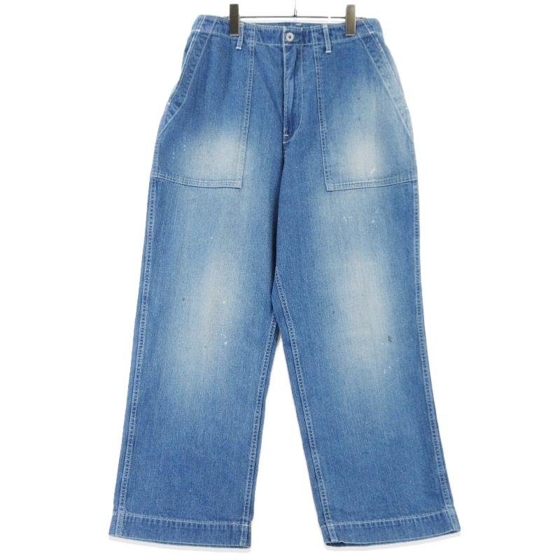 未使用 H.UNIT エイチユニット Denim Fatigue Pants Used Wash H-PT098 