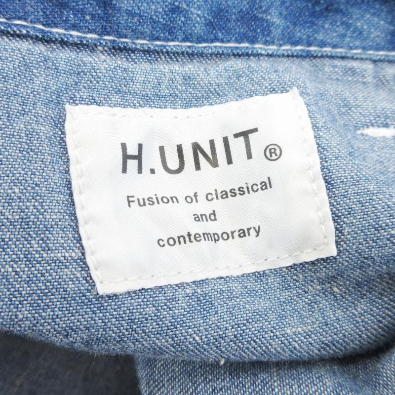 未使用 H.UNIT エイチユニット Denim Fatigue Pants Used Wash H-PT098 