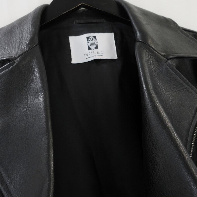美品 MOLEC モレック ダブルライダース MO-SP05  馬革 レザージャケット ホースハイド  ブラック 黒 46  99000485 美品 MOLEC モレック ダブルライダース MO-SP05 馬革 レザージャケット