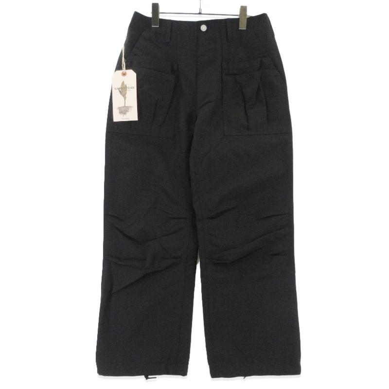 未使用 SASSAFRAS ササフラス ファティーグパンツ SF-252284 OVERGROWN FATIGUE PANTS 60/40 ボタンフライ ブラック 黒 S  99000521 SASSAFRAS（ササフラス） 未使用 ファティーグパンツ SF-252284