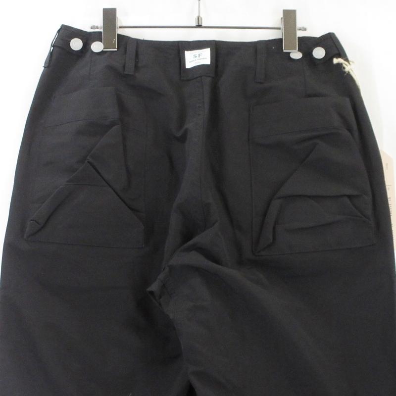 未使用 SASSAFRAS ササフラス ファティーグパンツ SF-252284 OVERGROWN FATIGUE PANTS 60/40 ボタンフライ ブラック 黒 S  99000521 SASSAFRAS（ササフラス） 未使用 ファティーグパンツ SF-252284