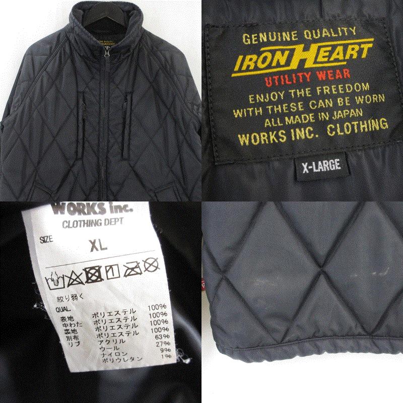 IRON HEART ストライプシャツ 裏キルティングジャケット IRON HEART/アイアンハート】 IHJ-79 / プリマロフトキルティング