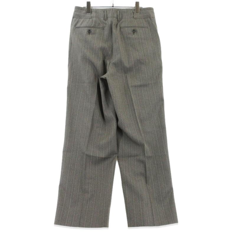 未使用 ULTERIOR アルテリア MELANGE HERRINGBONE STRIPE TUCKED TROUSERS UPT67-KC207-B スラックスパンツ DUSTY GREY 4  99000587 未使用 ULTERIOR アルテリア MELANGE HERRINGBONE STRIPE TUCKED