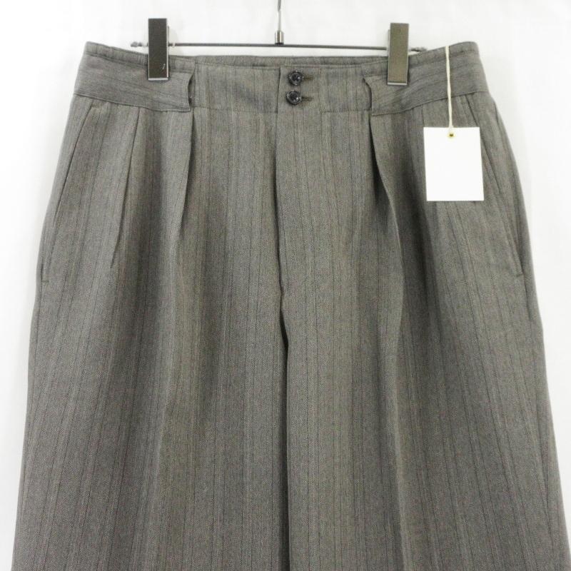 未使用 ULTERIOR アルテリア MELANGE HERRINGBONE STRIPE TUCKED