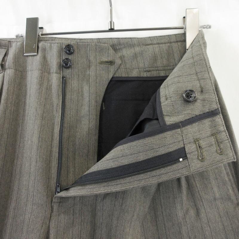 未使用 ULTERIOR アルテリア MELANGE HERRINGBONE STRIPE TUCKED