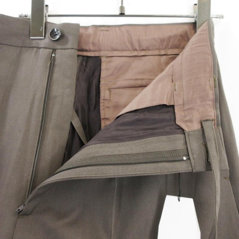 未使用 BISOWN ビソウン S120 WOOL GABA 1TUCK EASY SLACKS 25W-BIS