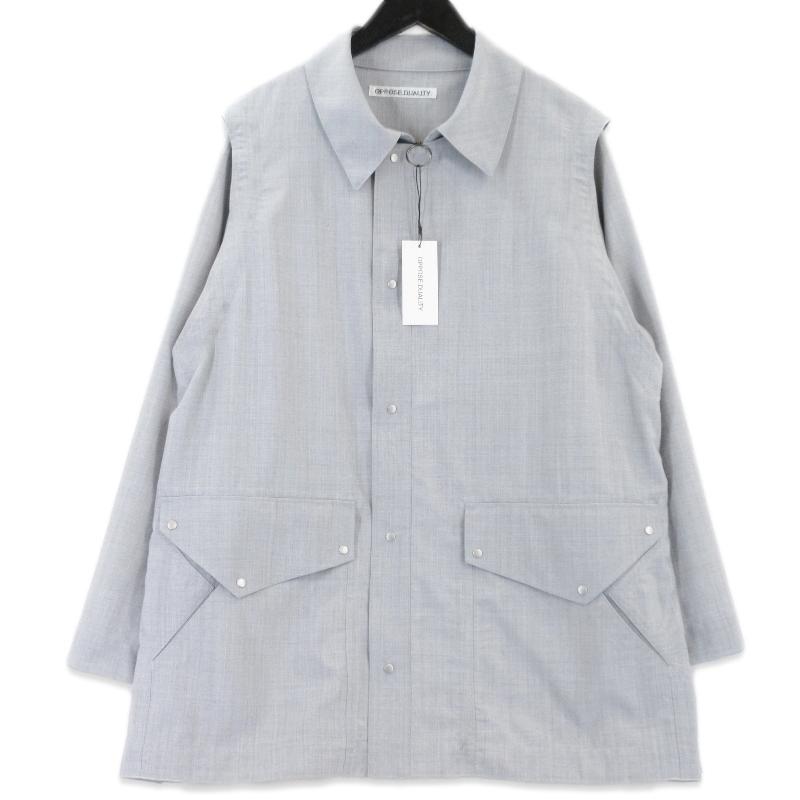 未使用 OPPOSE DUALITY オポーズデュアリティ Mod Half Coat Wool OD1012COA-26SS ハーフコート ウール  グレー 46  99000605 未使用 OPPOSE DUALITY オポーズデュアリティ Mod Half Coat Wool