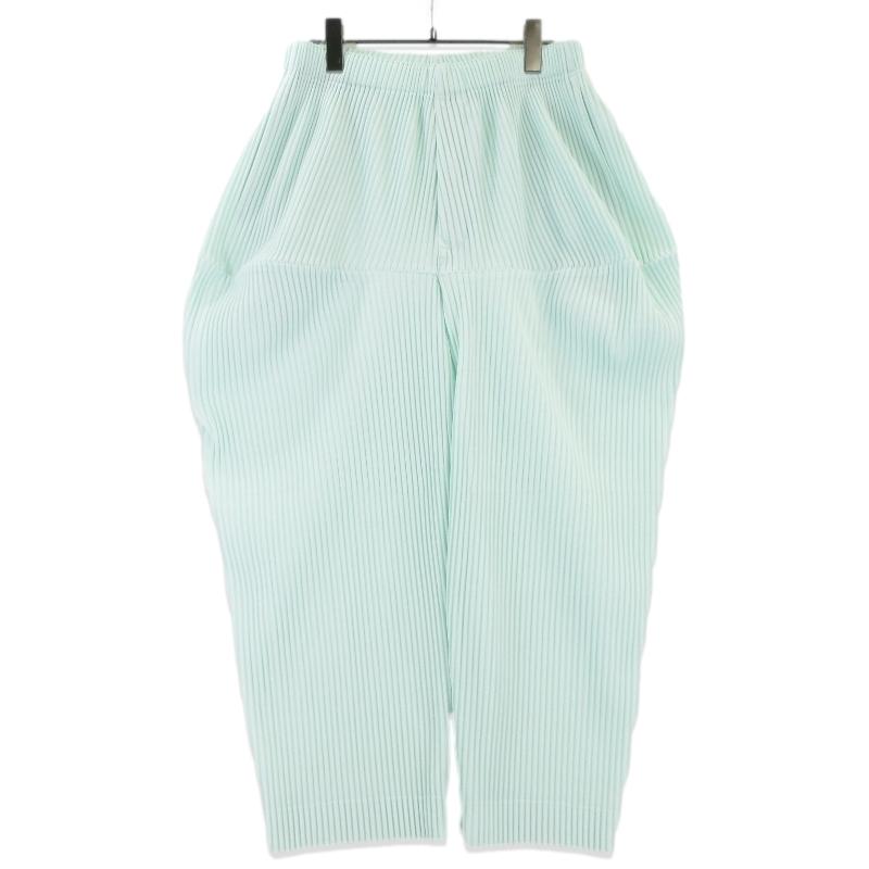 美品 HOMME PLISSE ISSEY MIYAKE オムプリッセ イッセイミヤケ イージーパンツ HP51JF362　KINETIC SCULPTURE MINT GREEN 2  99000645 美品 HOMME PLISSE ISSEY MIYAKE オムプリッセ イッセイミヤケ