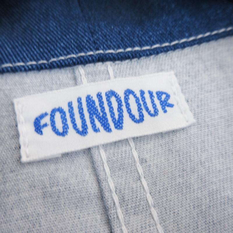 未使用 FOUNDOUR ファウンダー PRINT DENIM COVERALL JACKET