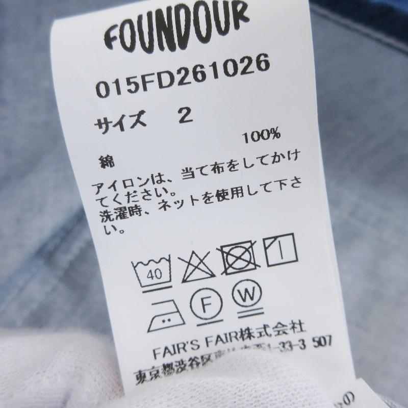 未使用 FOUNDOUR ファウンダー PRINT DENIM COVERALL JACKET