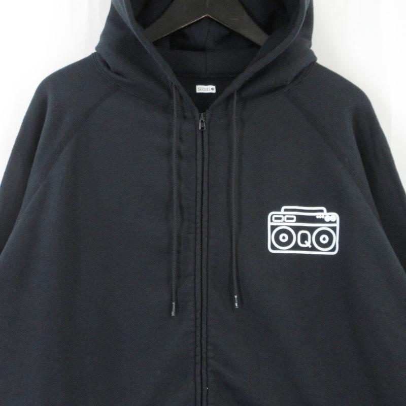 SEQUEL シークエル ジップフーディー SQ-24AW-CS-04 ZIP HOODIE ロゴプリント パーカー 日本製 ブラック 黒 XL 99000746_2