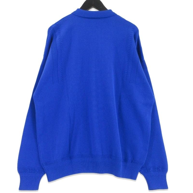未使用 YASHIKI ヤシキ Yonaga Knit Polo YSK-23AW-KN05 夜長 ニット ポロ 長袖ポロシャツ  コバルトブルー 1  99000974 未使用 YASHIKI ヤシキ Yonaga Knit Polo YSK-23AW-KN05 夜長 ニット