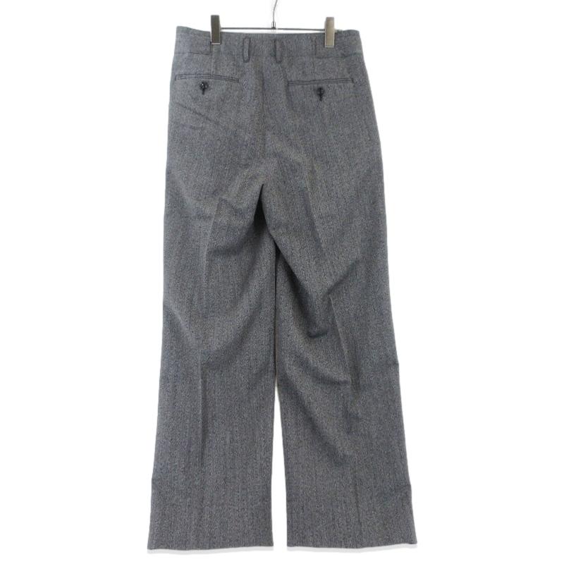 未使用 ULTERIOR アルテリア WOOL WASHI HERRINGBONE TUCKED TROUSERS 