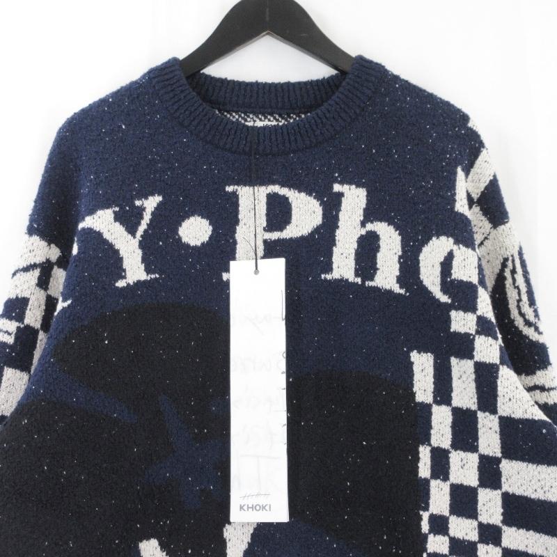 未使用 KHOKI コッキ Intarsia-knit jumper 24fw-k-01 ジャカード 