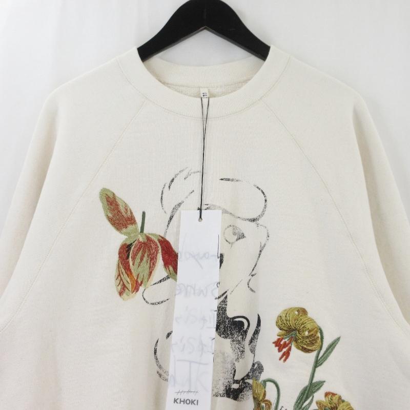 未使用 KHOKI コッキ Vintage finished sweatshirt 24fw-t-04
