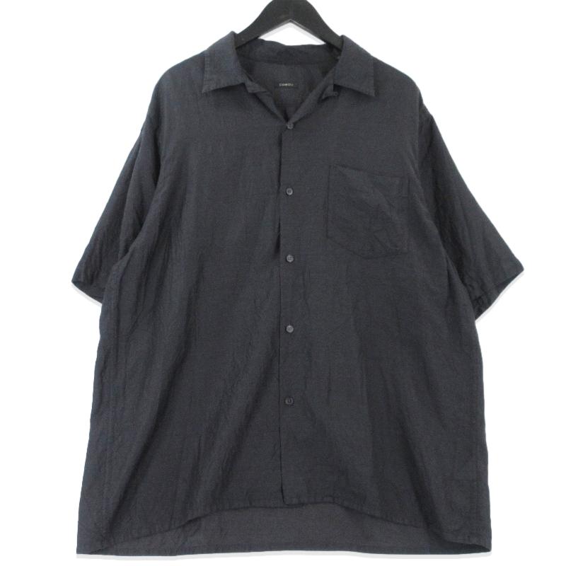 COMOLI（コモリ） ウールシルク 半袖オープンカラーシャツ X01-02019