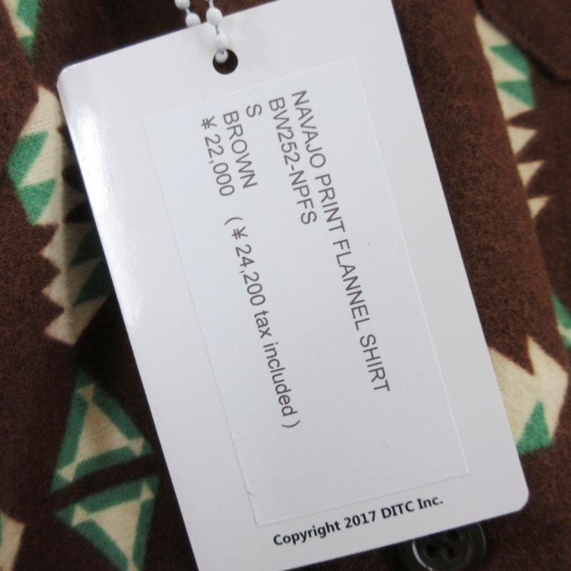 未使用 BOW WOW バウワウ NAVAJO PRINT FLANNEL SHIRT BW252-NPFS 長袖