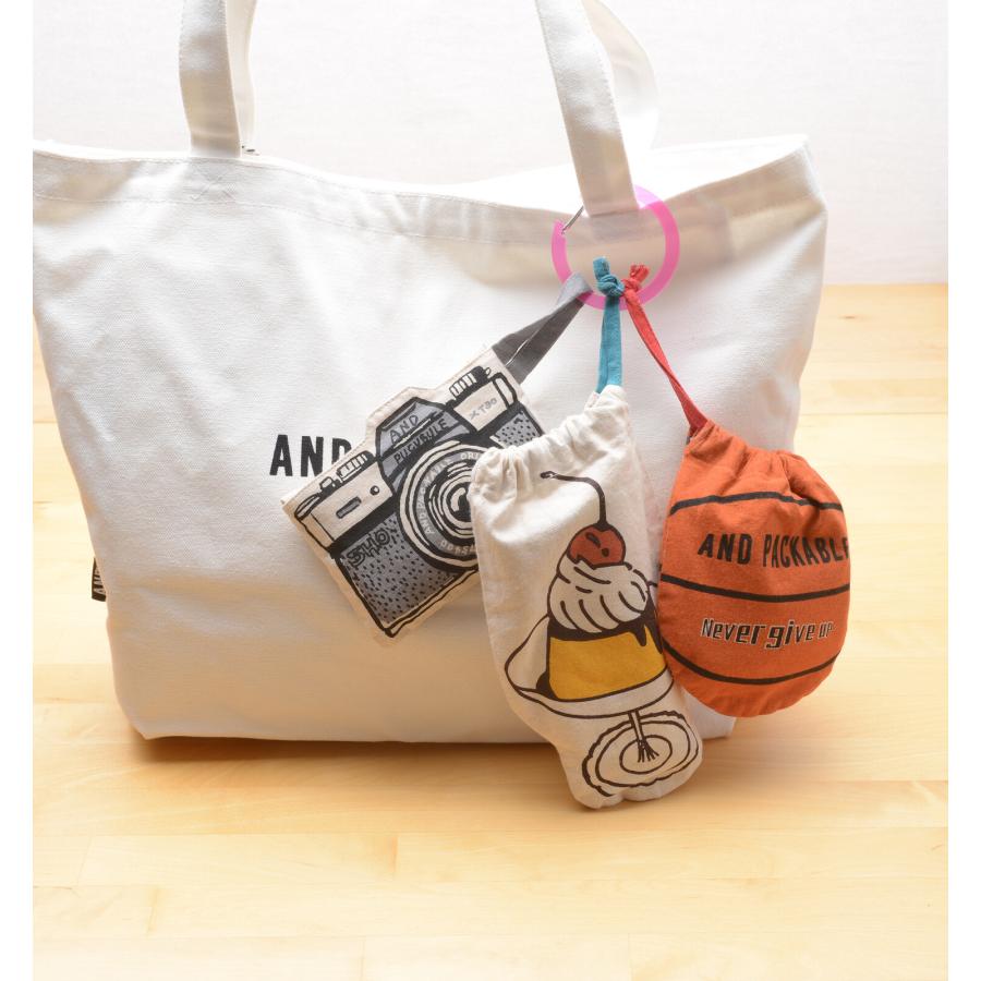 AND PACKABLE（アンドパッカブル） トマト缶柄ミニエコバッグ マルシェ