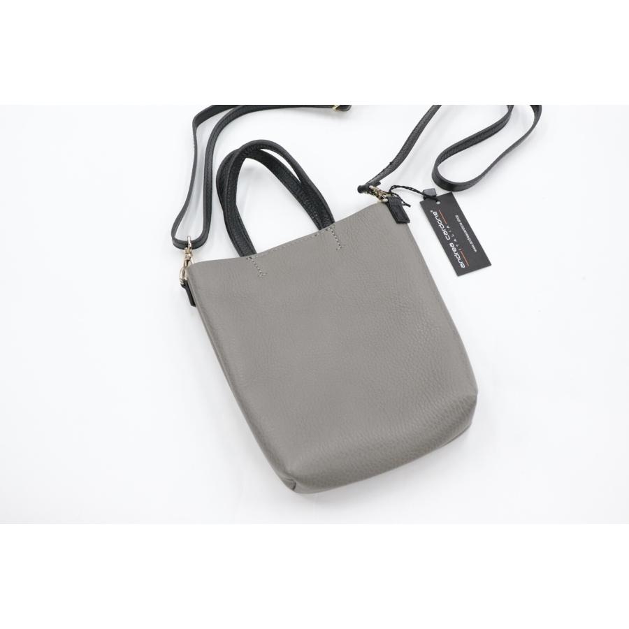 ANDREA CARDONE イタリア製レザーミニバッグ レディース ショルダーバッグ グレー 本革 ハンドバッグ bag スマホショルダー 新品 | andrea cardone | 01