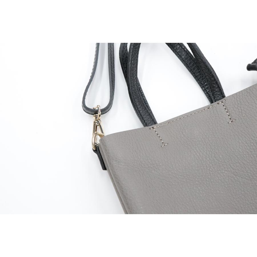 ANDREA CARDONE イタリア製レザーミニバッグ レディース ショルダーバッグ グレー 本革 ハンドバッグ bag スマホショルダー 新品 | andrea cardone | 02