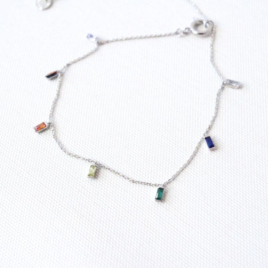 big metal london[ビッグメタルロンドン] レインボーストーンアンクレット シルバー レディース アクセサリー 海外 ブランド