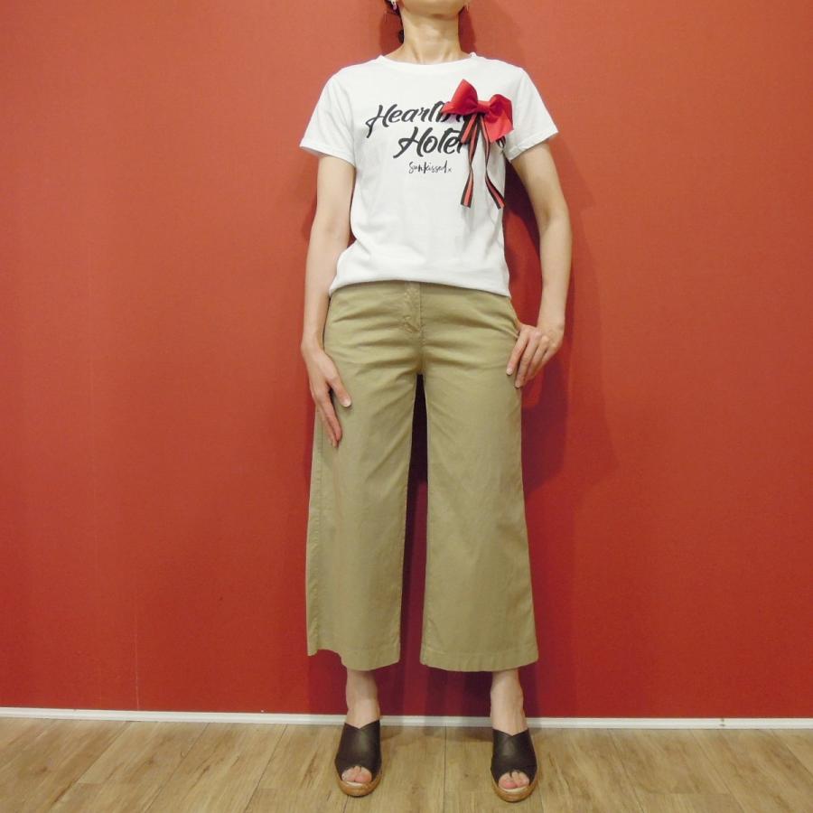 Off イタリア製 リボンコサージュ付きメッセージtシャツ レディース 服 半袖 カットソー 新品 未使用 ホワイト ブランド 海外 C 6dt セレクトショップ クラシカ 通販 Yahoo ショッピング