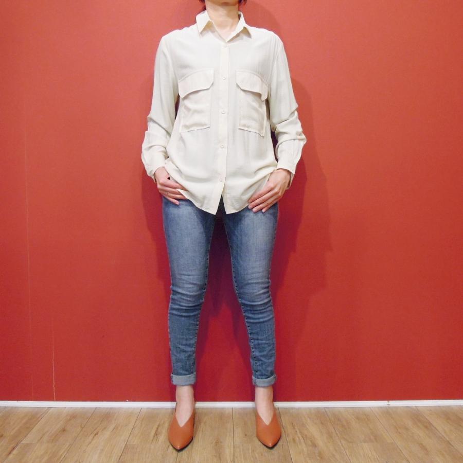 イタリア とろみ素材長袖シャツ レディース アイボリー オフホワイト 無地 新品 未使用 9号 M 海外 ブランド てろシャツ ブラウス C 6xea セレクトショップ クラシカ 通販 Yahoo ショッピング