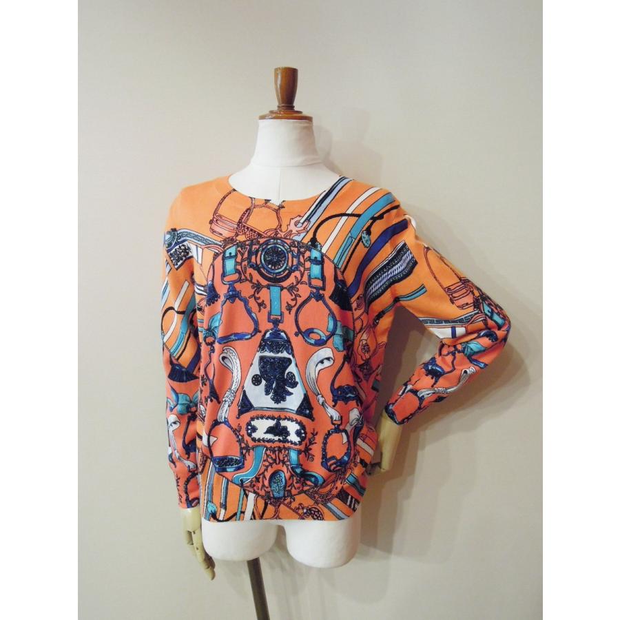 30 Off スカーフ柄クルーネックニット レディース オレンジ 9号 M 新品 未使用 春ニット 薄手 薄ニット 丸首 春ニット 派手 K 6ng セレクトショップ クラシカ 通販 Yahoo ショッピング