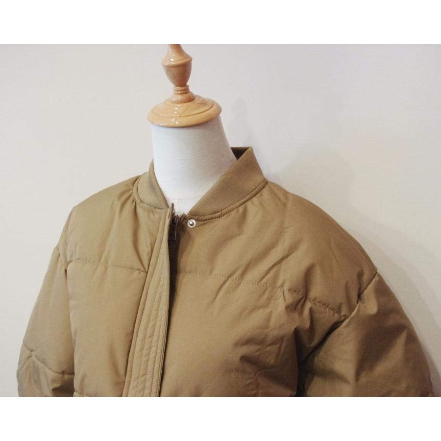 ウエスト調節可能 ワンピース 新品 秋冬 中綿 ジャケット　ベージュ サイズ M 20%OFF 中綿ショート丈ジャケット MA-1 エムエーワン レディース
