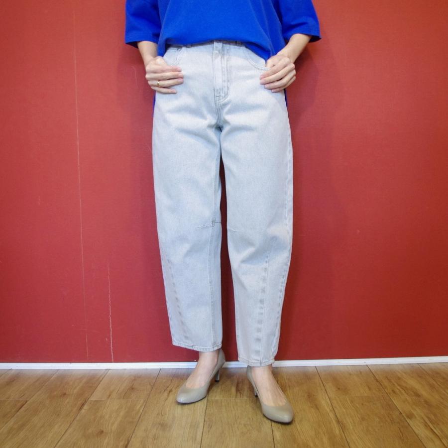 【美品】PASSIONE パシオーネ38 M 裏起毛デニムパンツ PASSIONE（パシオーネ） コクーンブリーチデニムパンツ レディース 38