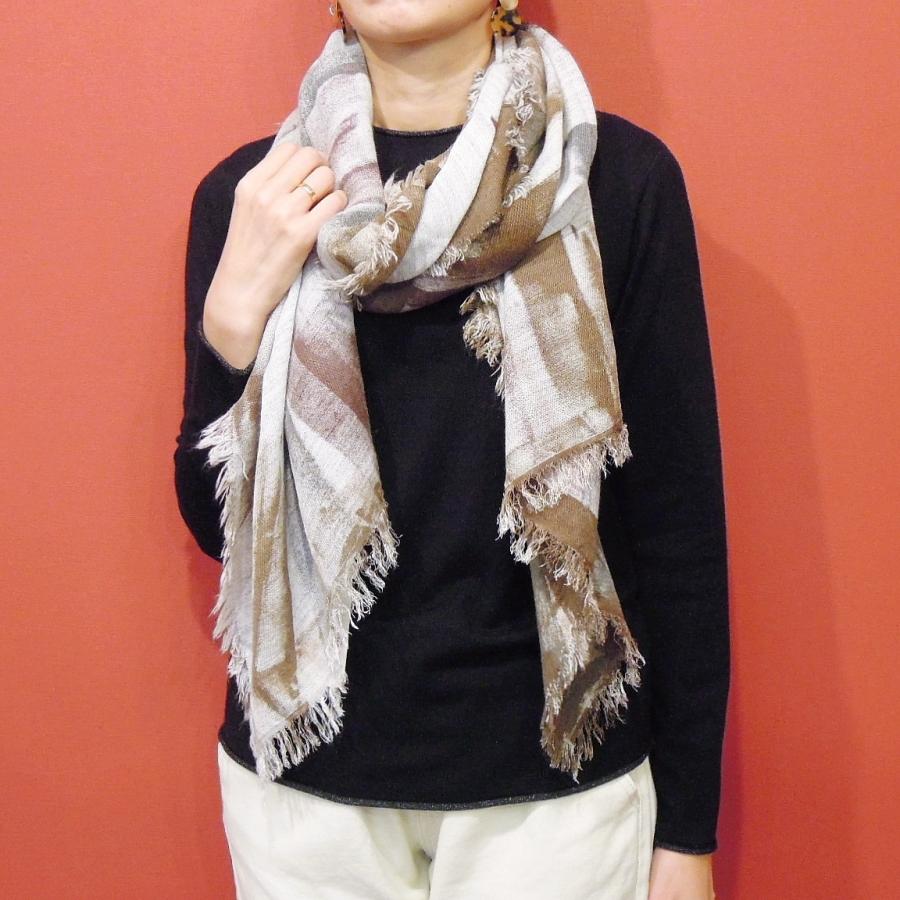 イタリア製 ウール＆アルパカ混ストール レディース ブラウン 茶 新品 未使用 マフラー ショール 通販 フリーサイズ 秋 冬  :s-66td:セレクトショップ クラシカ - 通販 - Yahoo!ショッピング