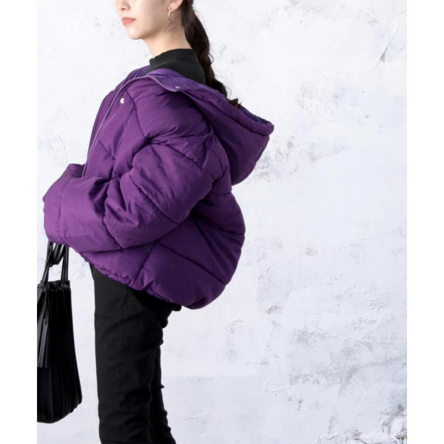 フード付き 軽くて暖かフェイクダウンコート 中綿 アウター ショートコート ジャンパー 夏物 夏コーデ | classicalelf | 12