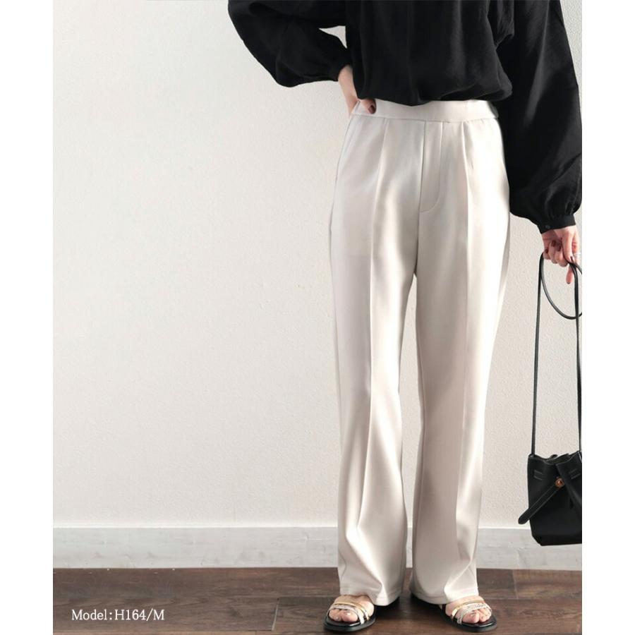 レディース 大きいサイズ ボトムス パンツ フレアパンツ センタープレス ストレッチ 春 夏 | classicalelf | 10