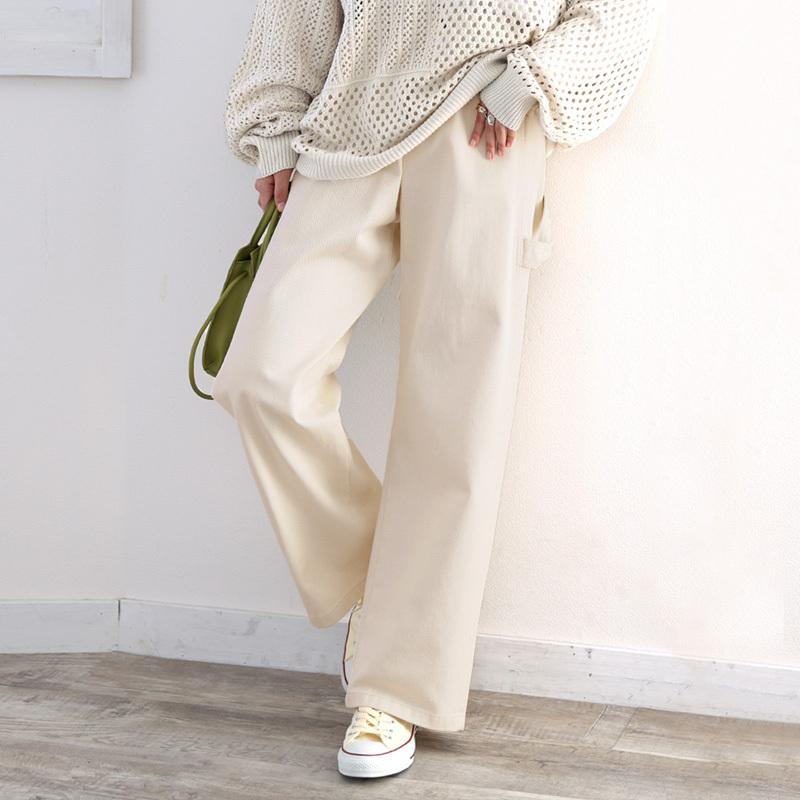 《JaVaジャバ コラボ》レディース ボトムス ボーイッシュ メンズライク ペインター パンツ S M L XL ベージュ ナチュラル ワンウォッシュ 春 夏 2022ss | classicalelf | 14