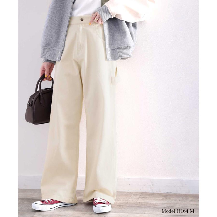 《JaVaジャバ コラボ》レディース ボトムス ボーイッシュ メンズライク ペインター パンツ S M L XL ベージュ ナチュラル ワンウォッシュ 春 夏 2022ss | classicalelf | 06