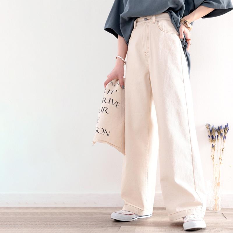 メール便  レディース 大きいサイズ 小さいサイズ パンツ ボトムス デニム ワイドパンツ 美脚 春 夏 秋 | classicalelf | 18