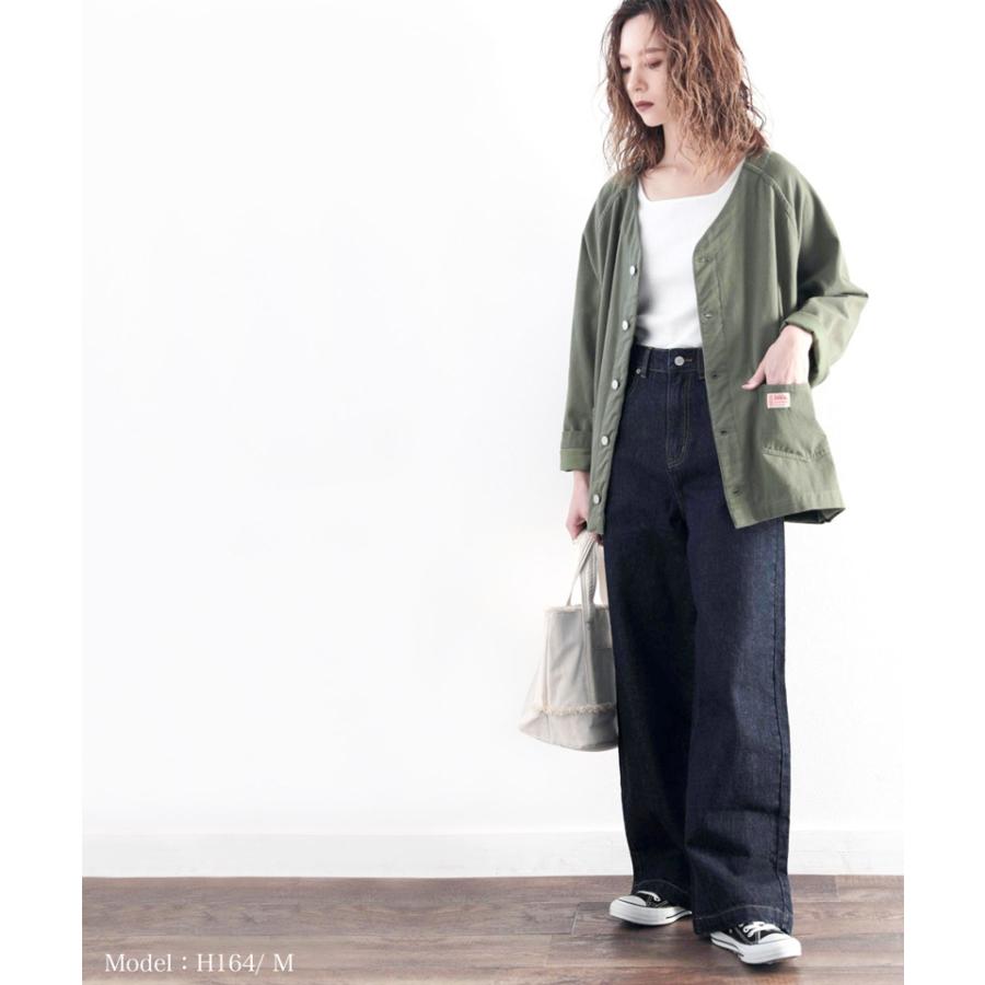 メール便  レディース 大きいサイズ 小さいサイズ パンツ ボトムス デニム ワイドパンツ 美脚 春 夏 秋 | classicalelf | 02