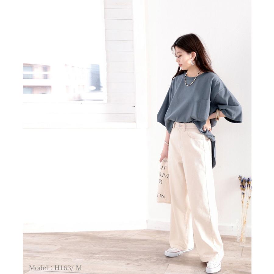 メール便  レディース 大きいサイズ 小さいサイズ パンツ ボトムス デニム ワイドパンツ 美脚 春 夏 秋 | classicalelf | 07