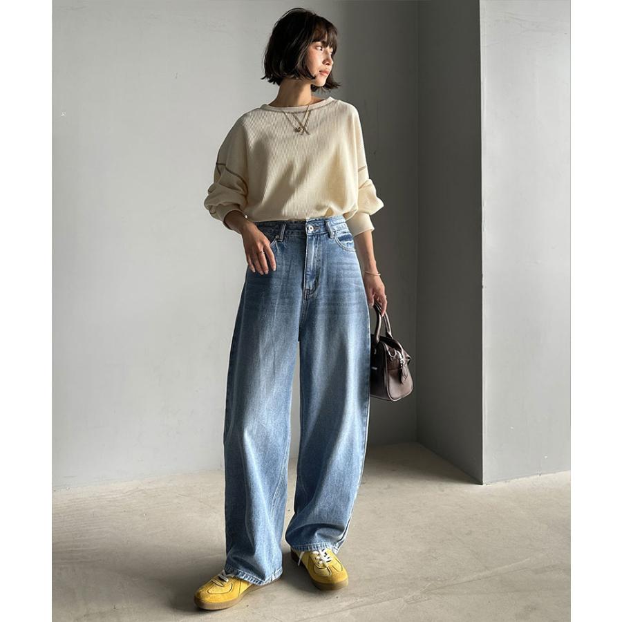 【 クラシカルエルフ classical elf 】 ボトムス パンツ レディース ゆったり シルエット カーブ デニム | classicalelf | 12