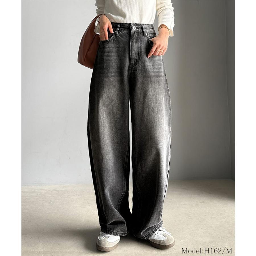 【 クラシカルエルフ classical elf 】 ボトムス パンツ レディース ゆったり シルエット カーブ デニム | classicalelf | 02