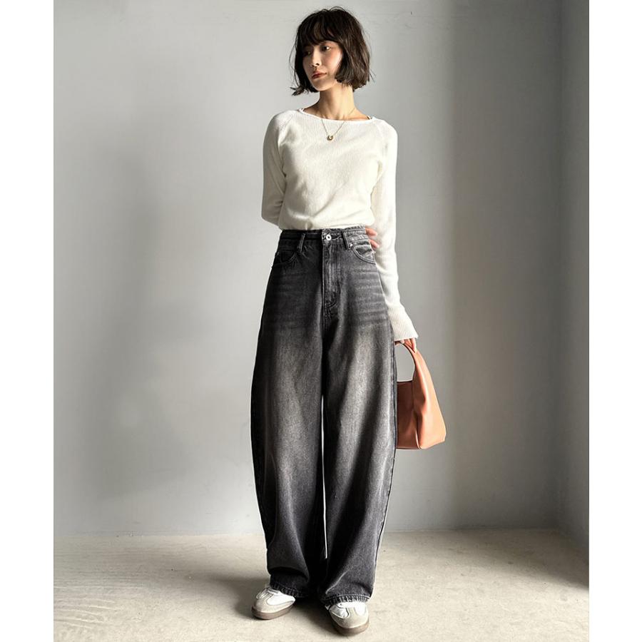 【 クラシカルエルフ classical elf 】 ボトムス パンツ レディース ゆったり シルエット カーブ デニム | classicalelf | 04