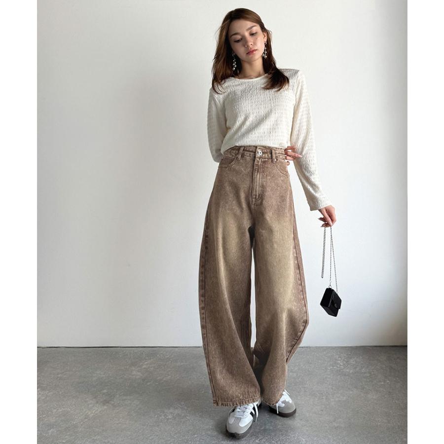 【 クラシカルエルフ classical elf 】 ボトムス パンツ レディース ゆったり シルエット カーブ デニム | classicalelf | 08