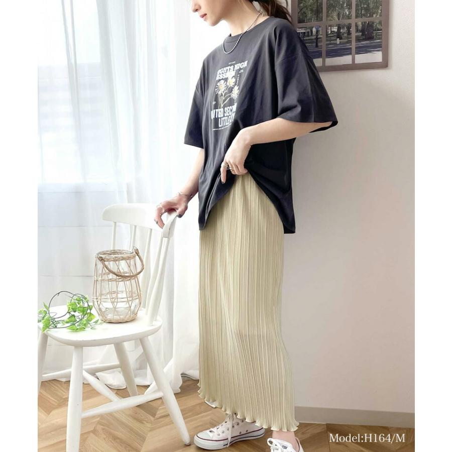 《ms+ ideal》ボトムス レディース スカート ロング タイト メロー プリーツ 着痩せ きれいめ カジュアル オフィス ロングスカート マキシスカート | classicalelf | 13