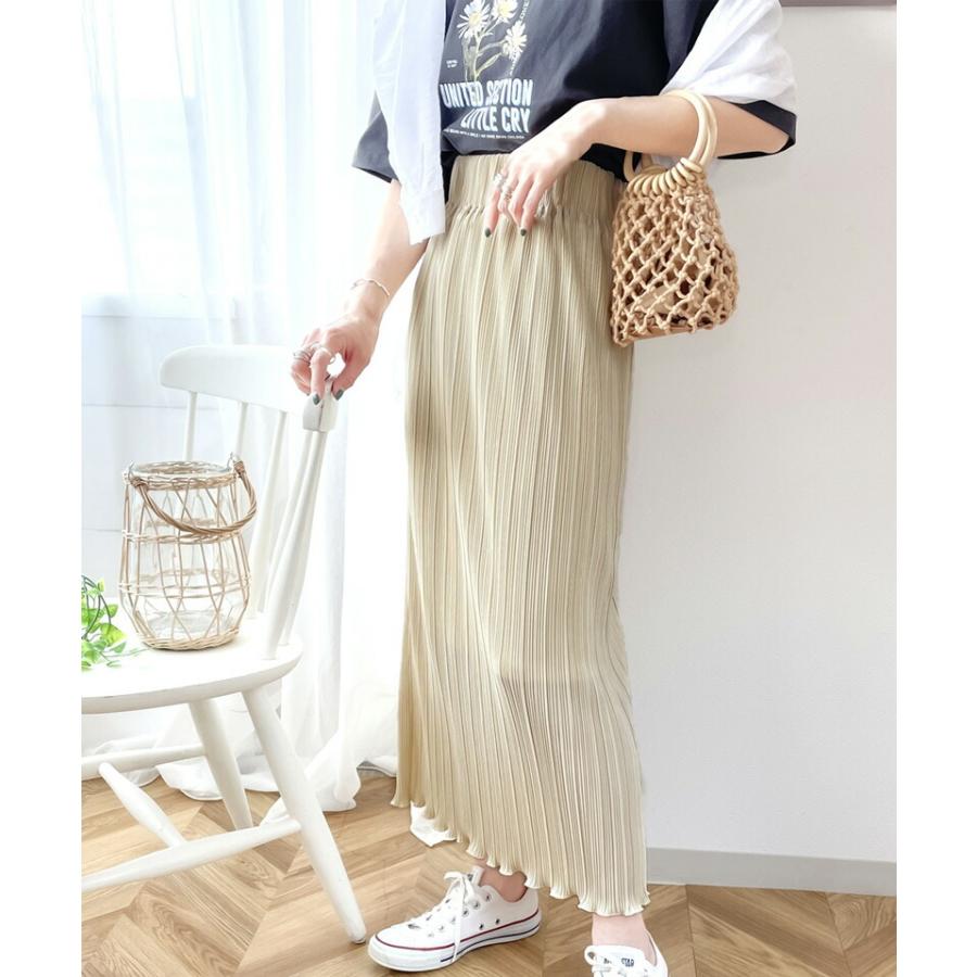 《ms+ ideal》ボトムス レディース スカート ロング タイト メロー プリーツ 着痩せ きれいめ カジュアル オフィス ロングスカート マキシスカート | classicalelf | 14