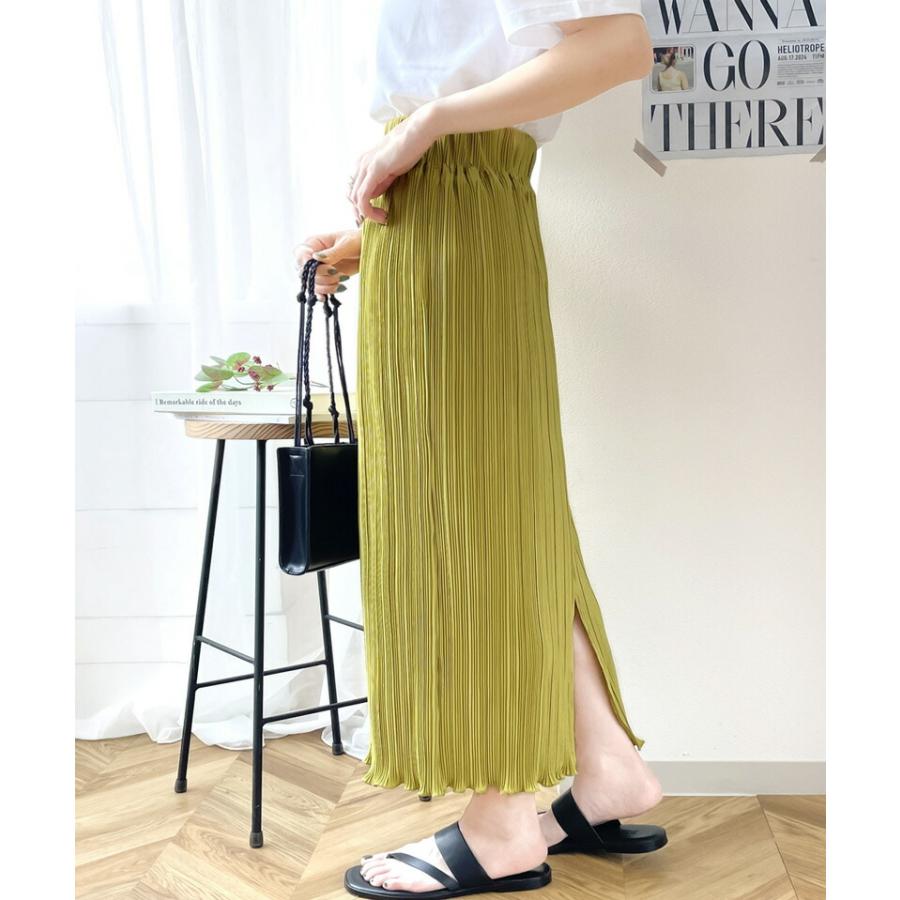 《ms+ ideal》ボトムス レディース スカート ロング タイト メロー プリーツ 着痩せ きれいめ カジュアル オフィス ロングスカート マキシスカート | classicalelf | 16
