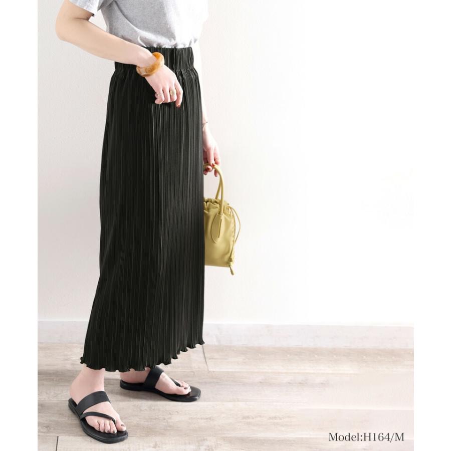 《ms+ ideal》ボトムス レディース スカート ロング タイト メロー プリーツ 着痩せ きれいめ カジュアル オフィス ロングスカート マキシスカート | classicalelf | 03