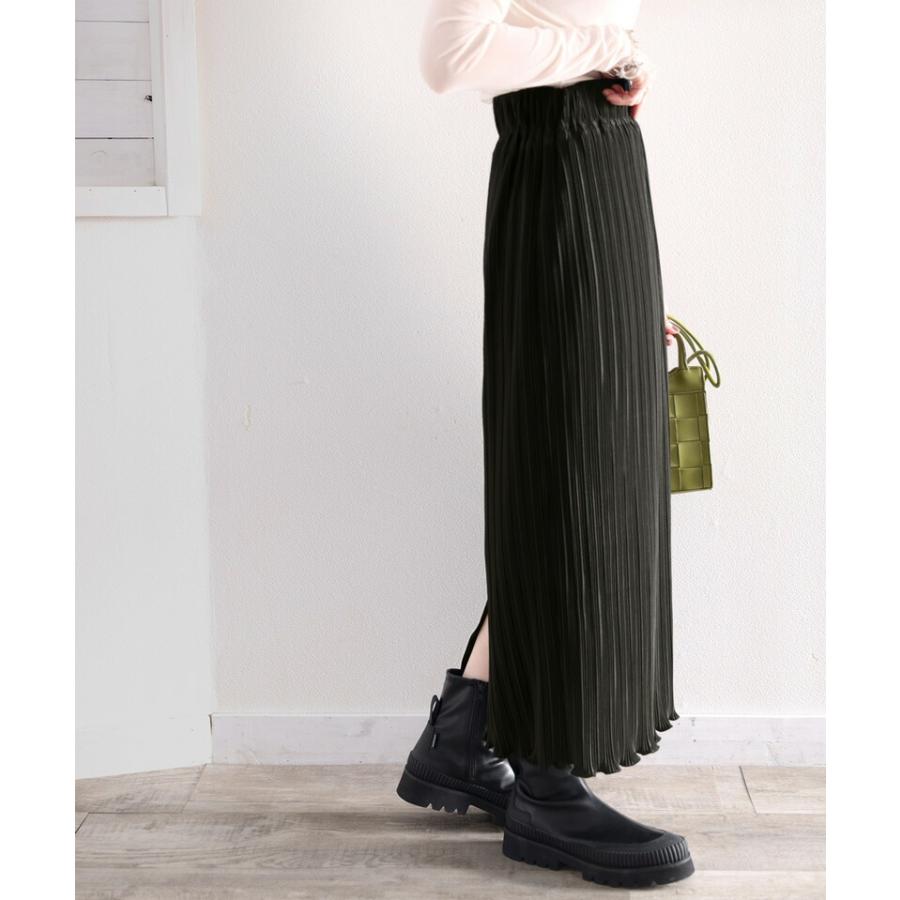 《ms+ ideal》ボトムス レディース スカート ロング タイト メロー プリーツ 着痩せ きれいめ カジュアル オフィス ロングスカート マキシスカート | classicalelf | 05