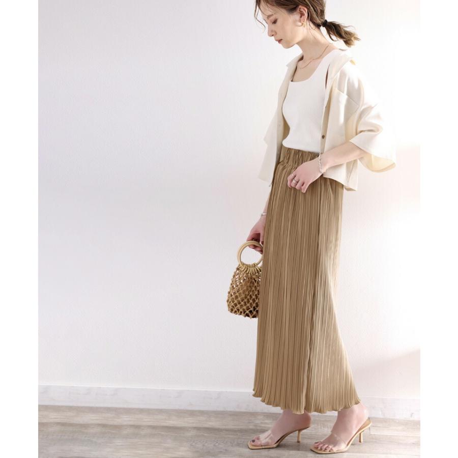 《ms+ ideal》ボトムス レディース スカート ロング タイト メロー プリーツ 着痩せ きれいめ カジュアル オフィス ロングスカート マキシスカート | classicalelf | 07