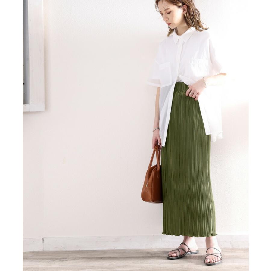 《ms+ ideal》ボトムス レディース スカート ロング タイト メロー プリーツ 着痩せ きれいめ カジュアル オフィス ロングスカート マキシスカート | classicalelf | 09