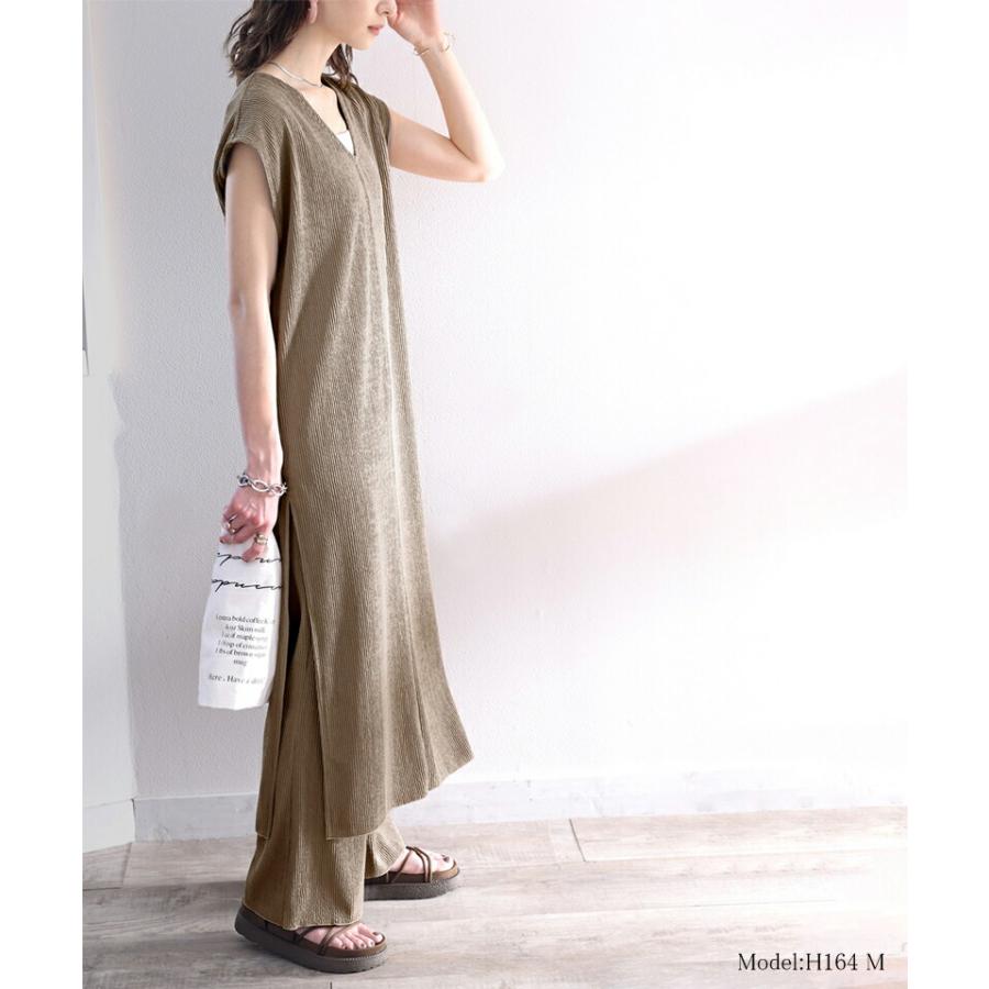 ボトムス パンツ レディース フルレングス ゆったり 美脚 吸水速乾 UVカット ハイブリット セミフレア クレープ素材 きれいめ体型カバー 大きいサイズ | classicalelf | 15